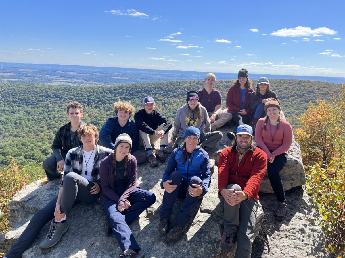 Upper school students on Appalachian Trail