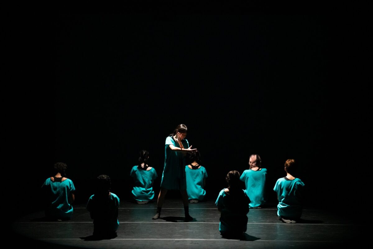 Upper School student dancers on stage