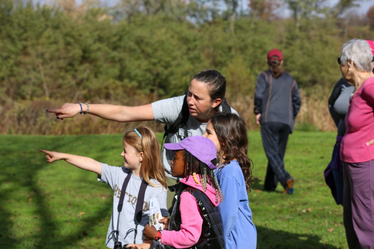 Class on nature walk