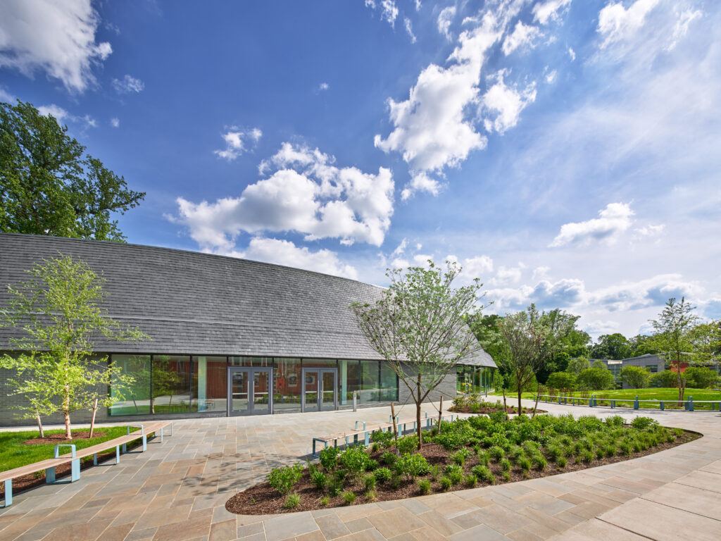 Outside of the LEED Silver equivalent Center for the Living Arts